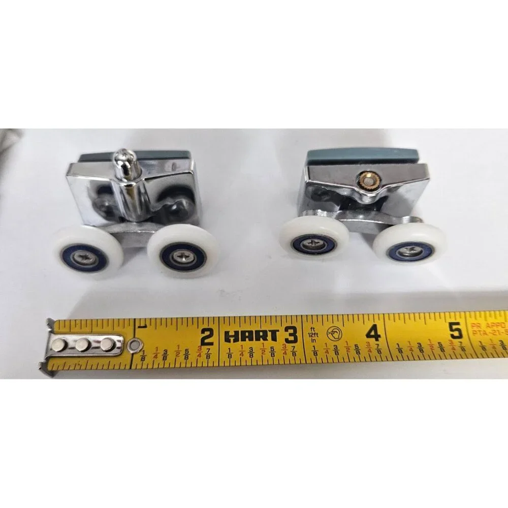 Heavy Duty Shower Door Rollers 4 Up 4 Down With 8 Crash Pads Bathroom Acc
